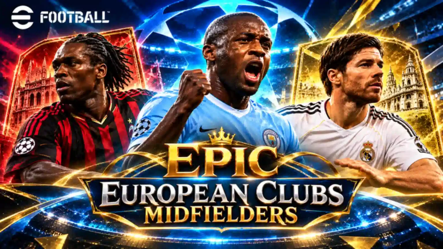 EFootball Epic European Clubs Midfielders Toure Seedorf Alonso 1600x900